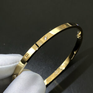 CT Love bracelet, 6 diamonds, 18k yellow gold