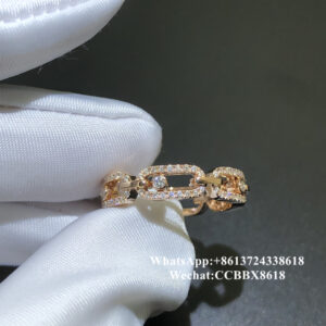 MK Move Link ring, multi-pavé diamond, 18k rose gold