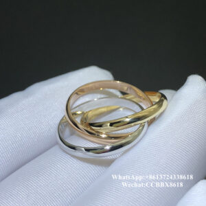 CT Trinity ring, 18k white gold,  18k rose gold, 18k yellow gold