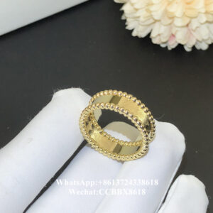 VCA Perlée signature ring, 18k yellow gold