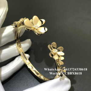 VCA Frivole bracelet, 18k yellow gold, diamond, 7 flowers